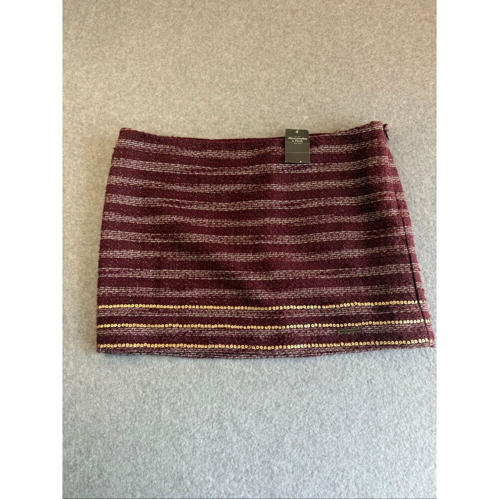 Abercrombie & Fitch 2008 tweed sequin mini skirt 2